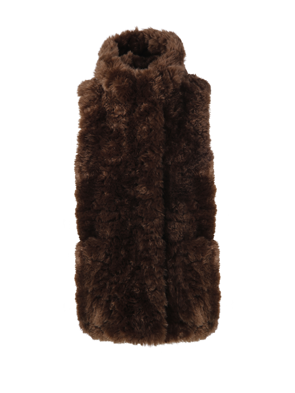 WOMAN VEGANCODE BROWN POLYESTER FUR JACKET