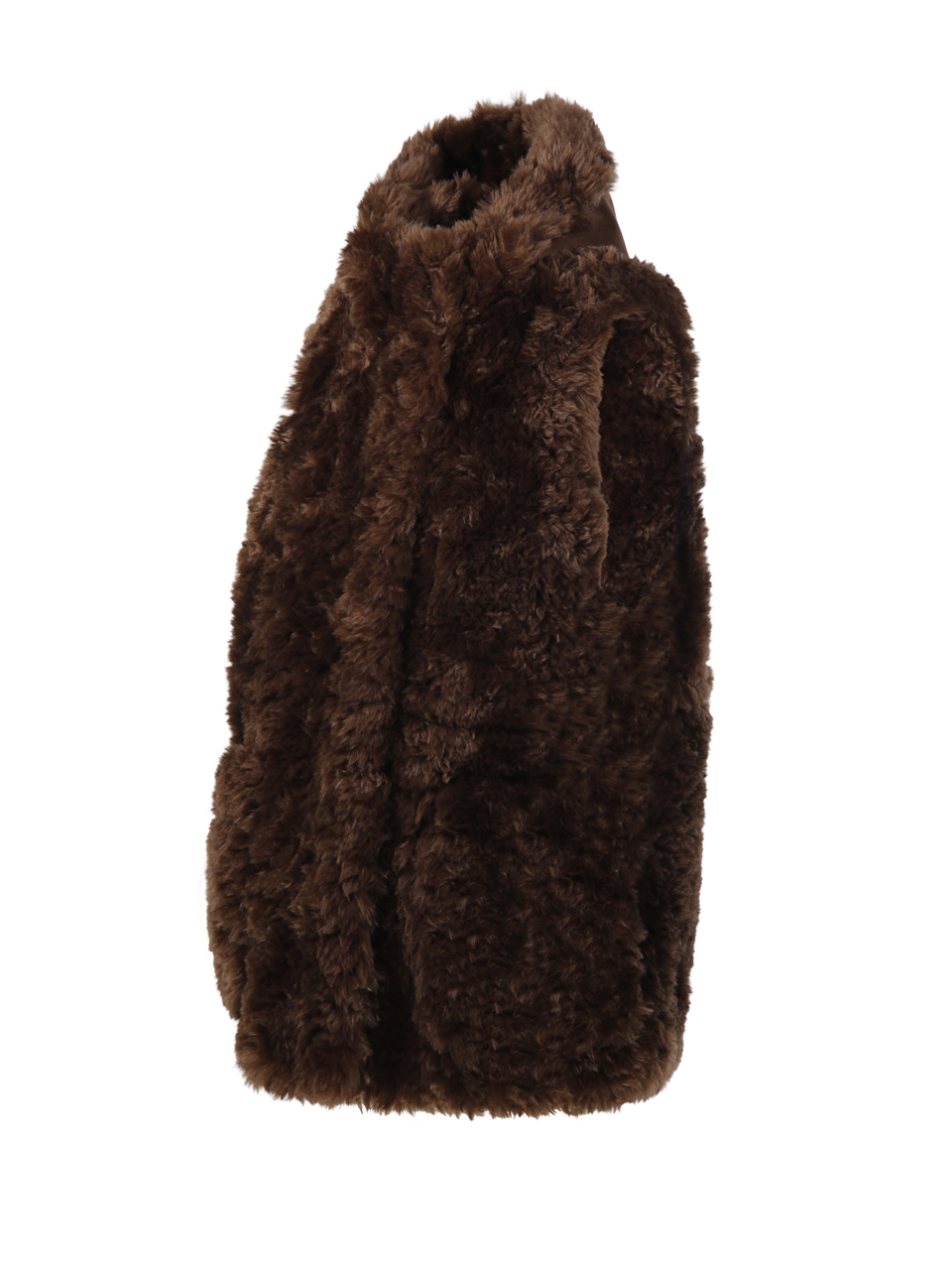WOMAN VEGANCODE BROWN POLYESTER FUR JACKET