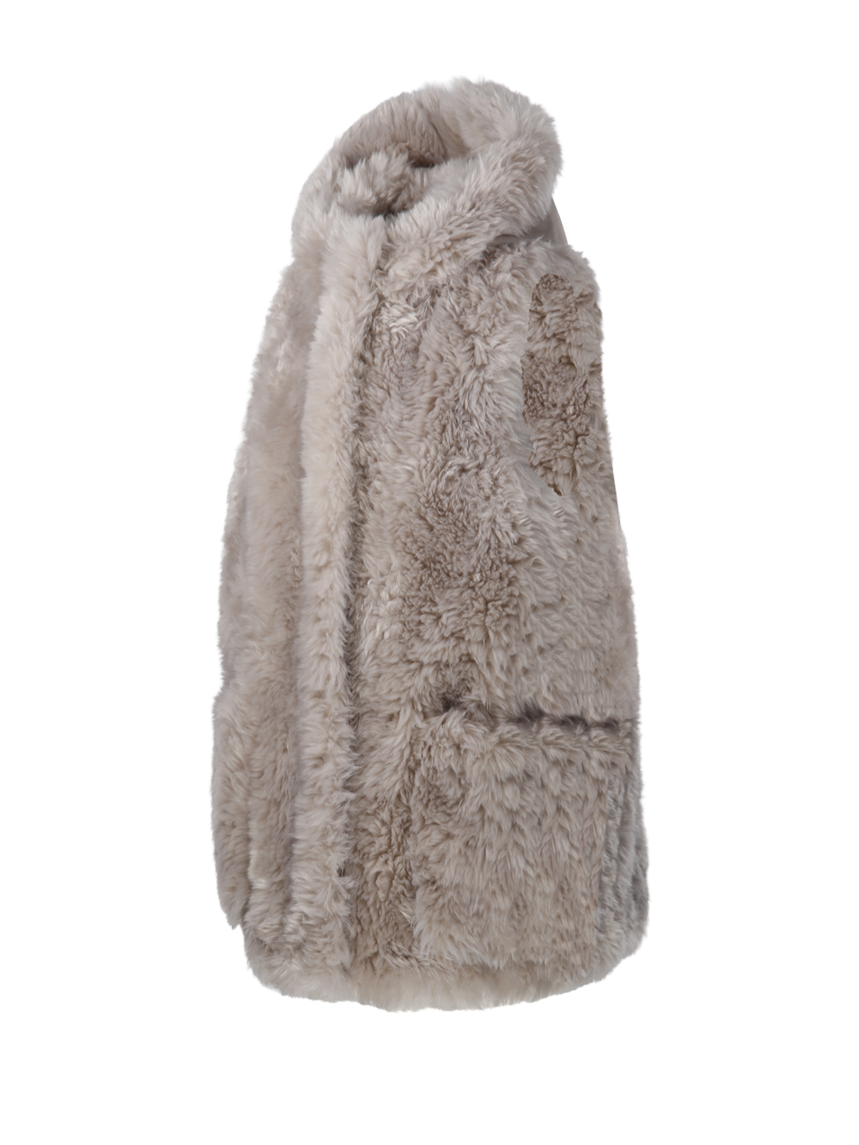 WOMAN VEGANCODE NUDE POLYESTER FUR JACKET