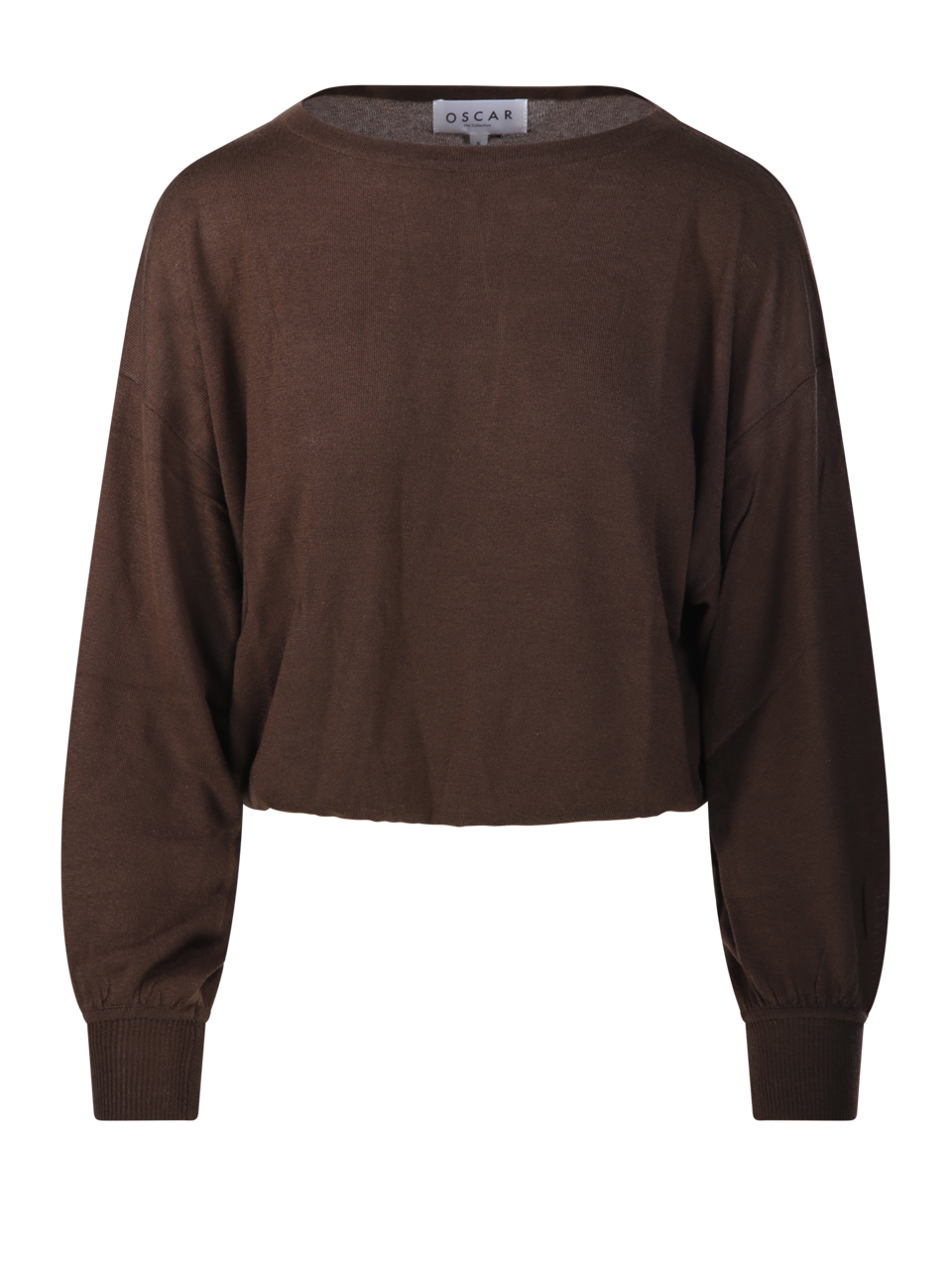 DONNA OSCAR THE COLLECTION TOP OTIS IN ACRILICO MARRONE 