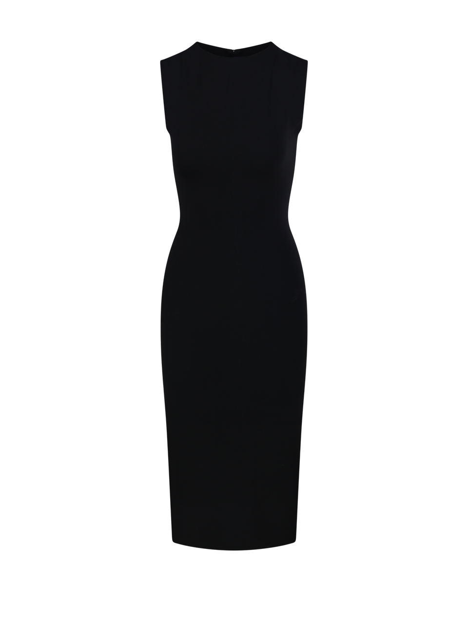 WOMAN JACQUEMUS BLACK VISCOSE LA ROBE ALBA MIDI DRESS