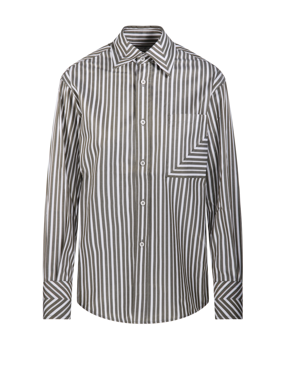 WOMAN VICTORIA BECKHAM GREEN COTTON POCKET DETAIL SHIRT