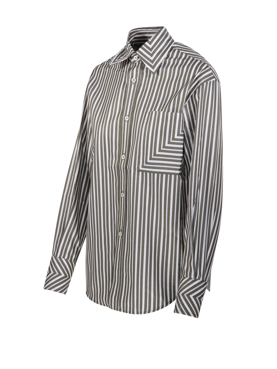 WOMAN VICTORIA BECKHAM GREEN COTTON POCKET DETAIL SHIRT