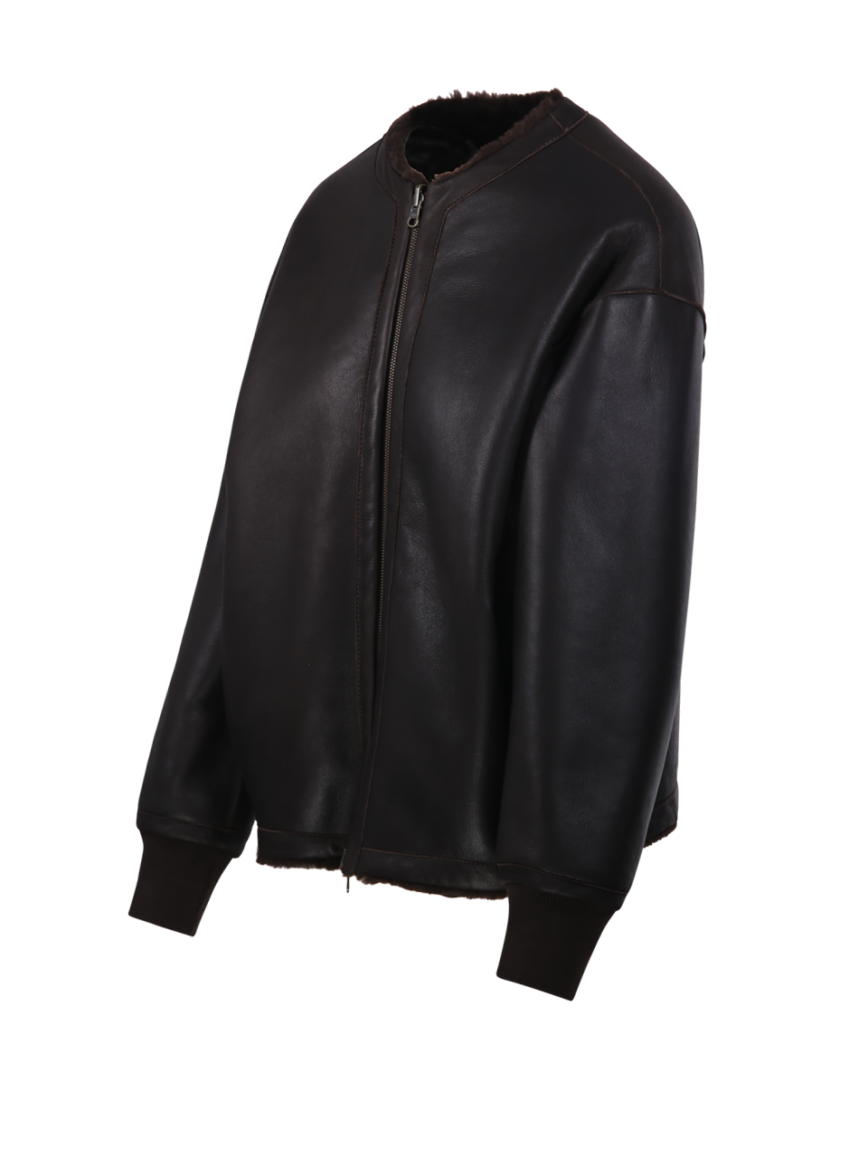 WOMAN SALVATORE SANTORO BROWN LEATHER RESS JACKET