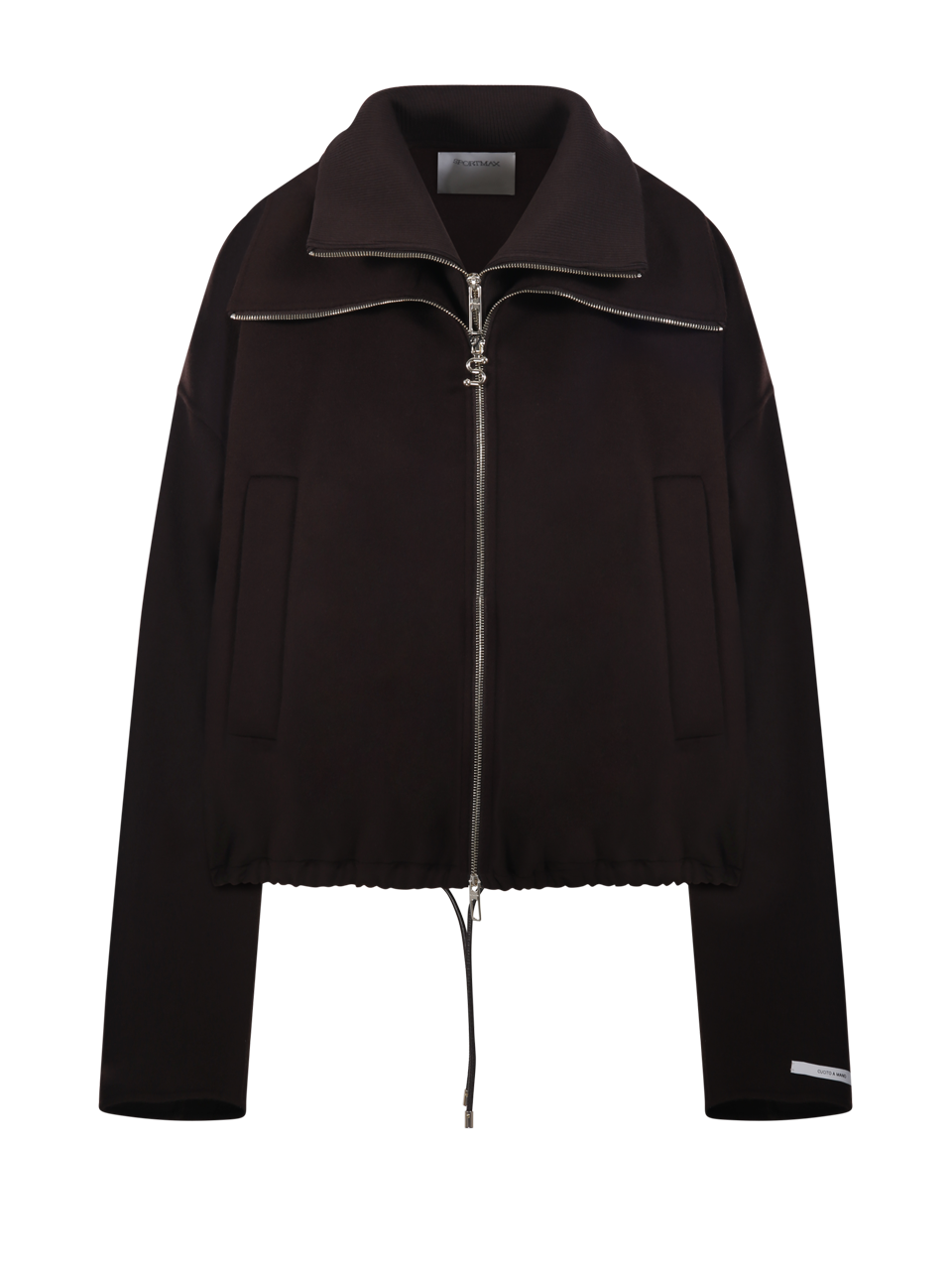 WOMAN MAXMARA SPORTMAX BROWN VIRGIN WOOL EMIRO SHORT JACKET