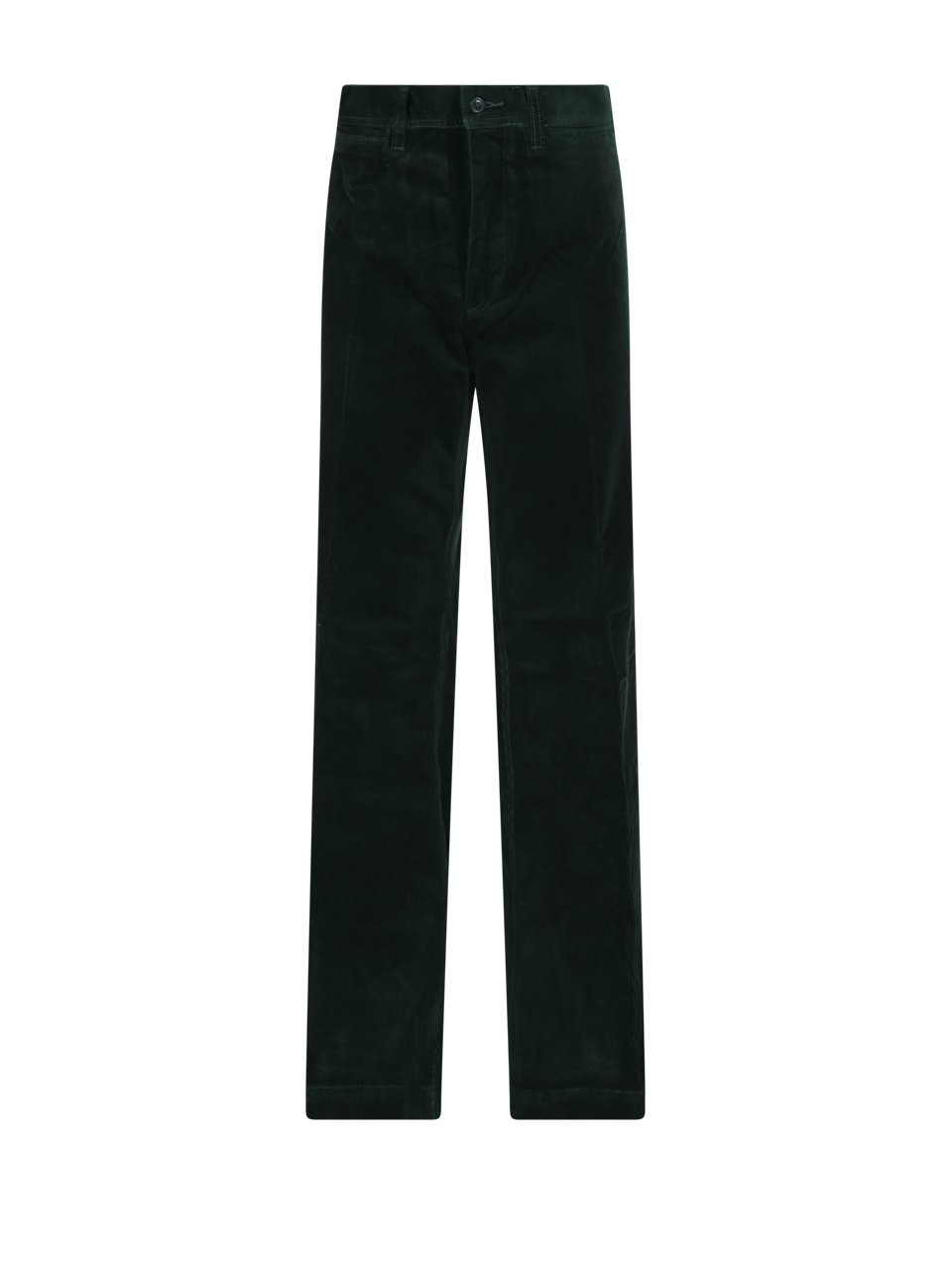 DONNA RALPH LAUREN PANTALONE SVASATO IN COTONE VERDE