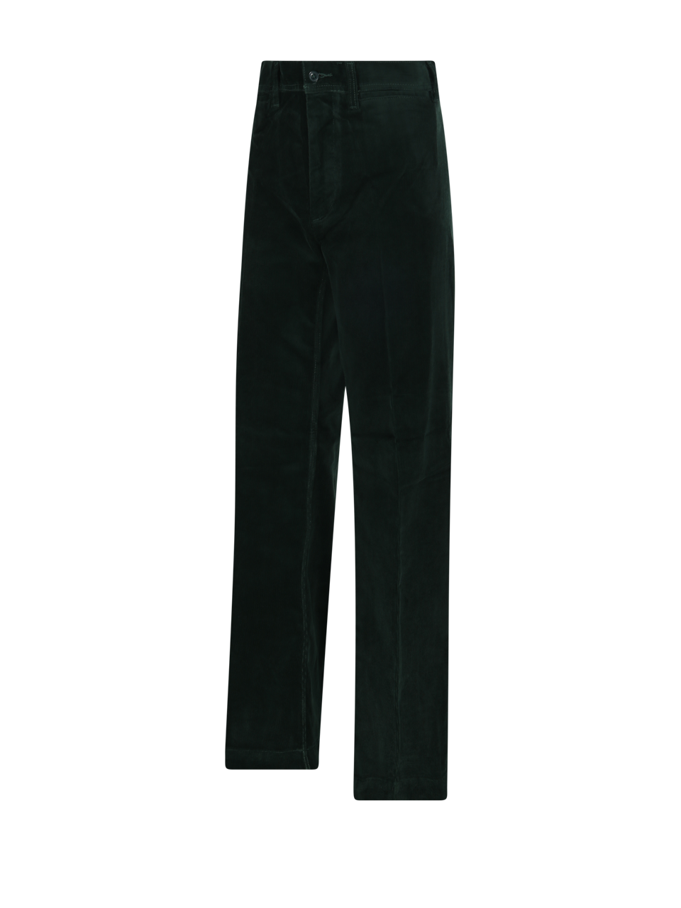 DONNA RALPH LAUREN PANTALONE SVASATO IN COTONE VERDE