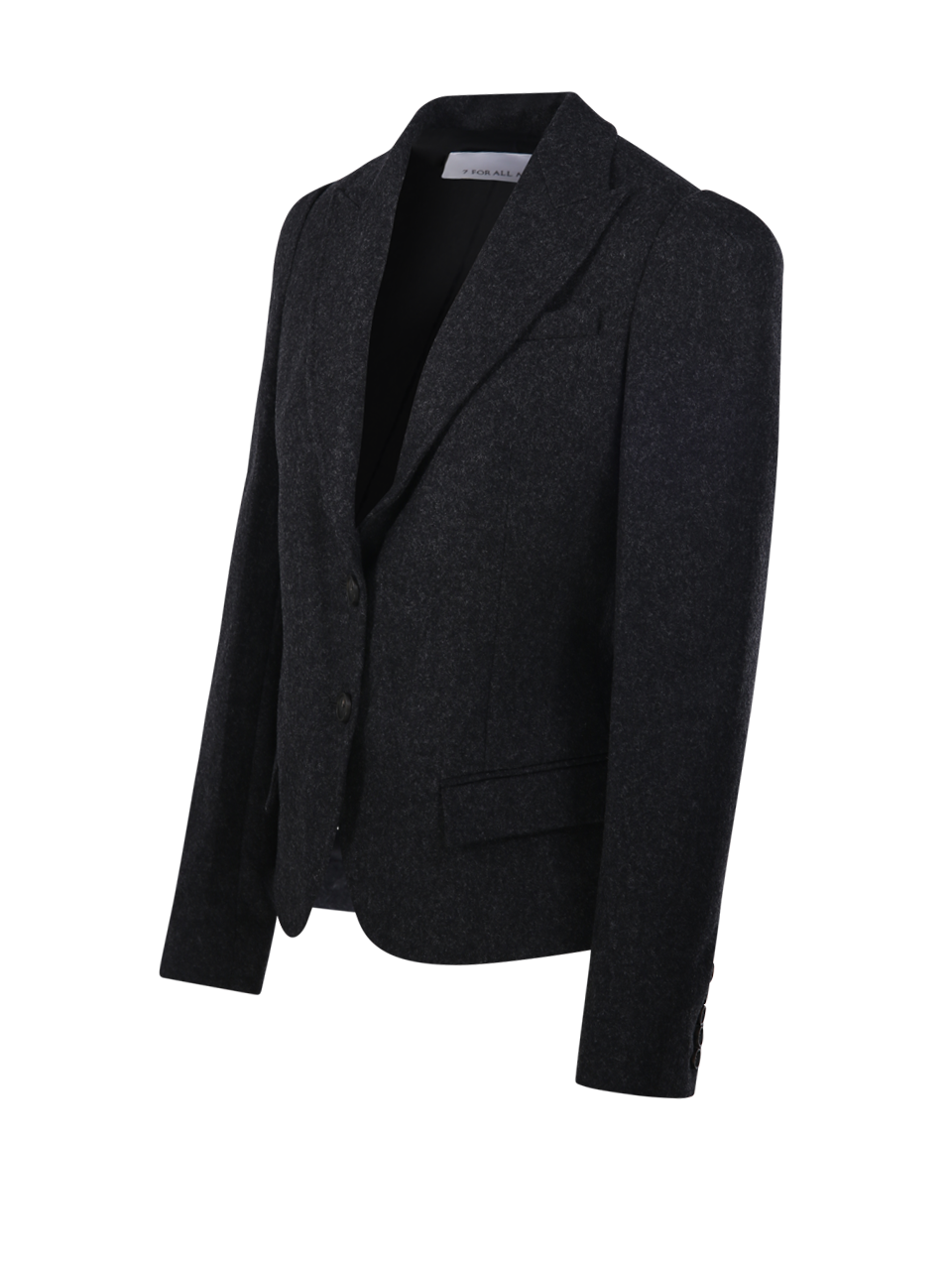 DONNA 7 FOR ALL MANKIND BLAZER CON SPALLINE IN LANA GRIGIA