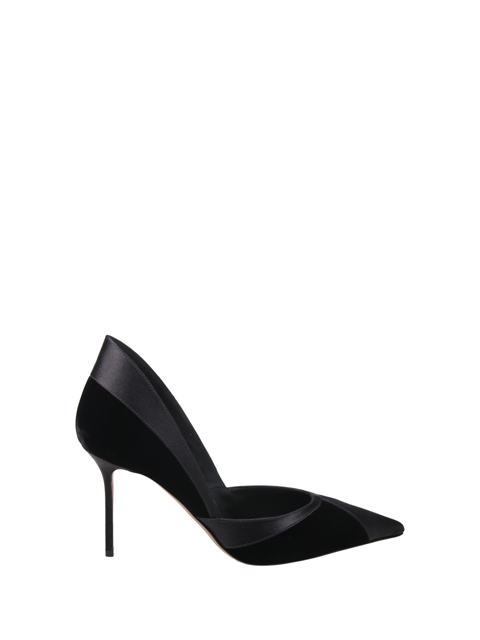 WOMAN AQUAZZURA BLACK VELVET TEXILE SHADOW PUMP