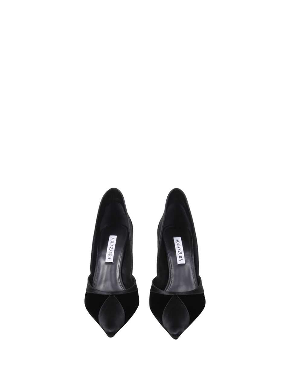 WOMAN AQUAZZURA BLACK VELVET TEXILE SHADOW PUMP