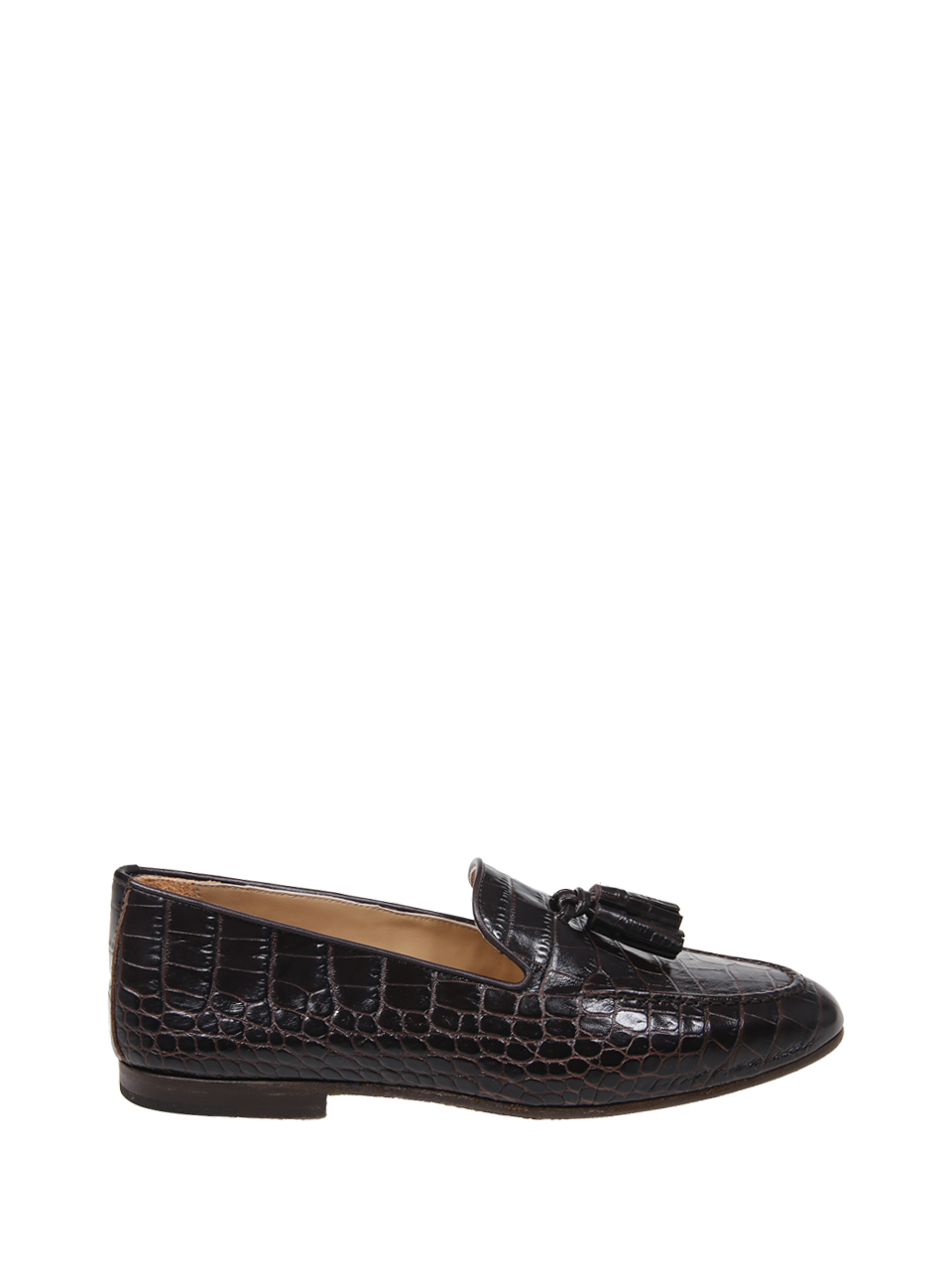 WOMAN FRANCESCO RUSSO BROWN LEATHER LOAFER