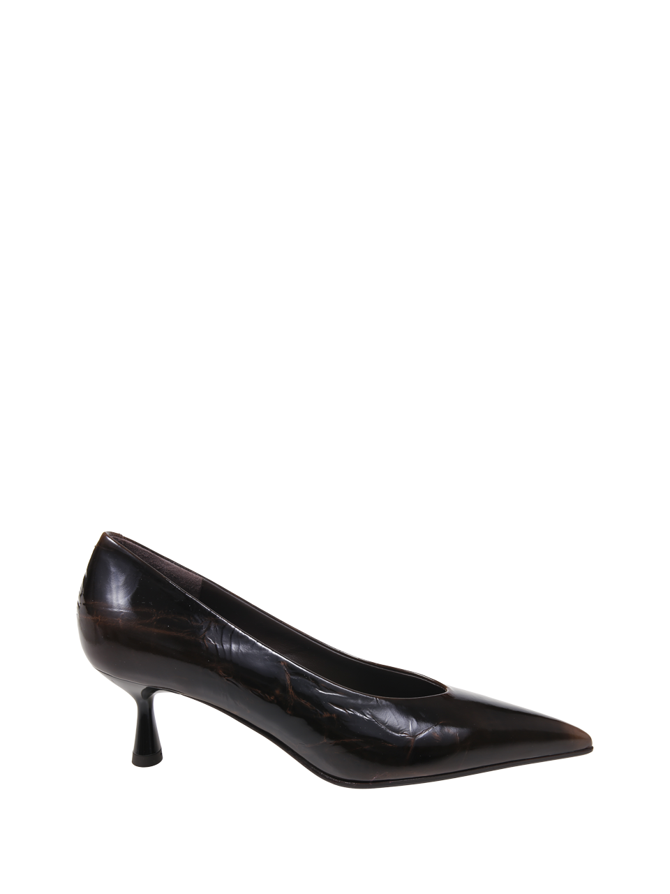 WOMAN SERGIO LEVANTESI BROWN LEATHER DECOLLETE