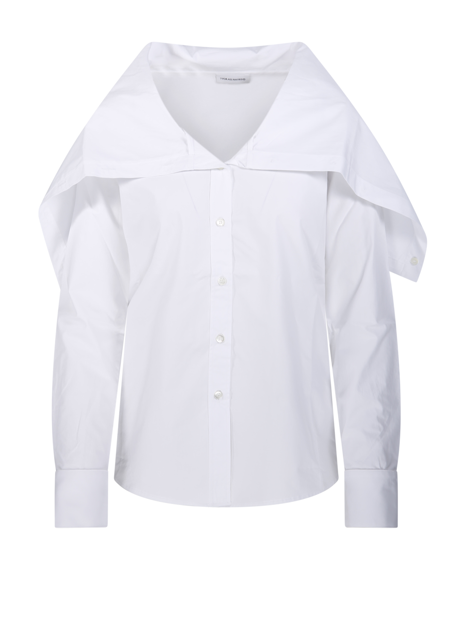 DONNA 7 FOR ALL MANKIND CAMICIA IN COTONE BIANCO 