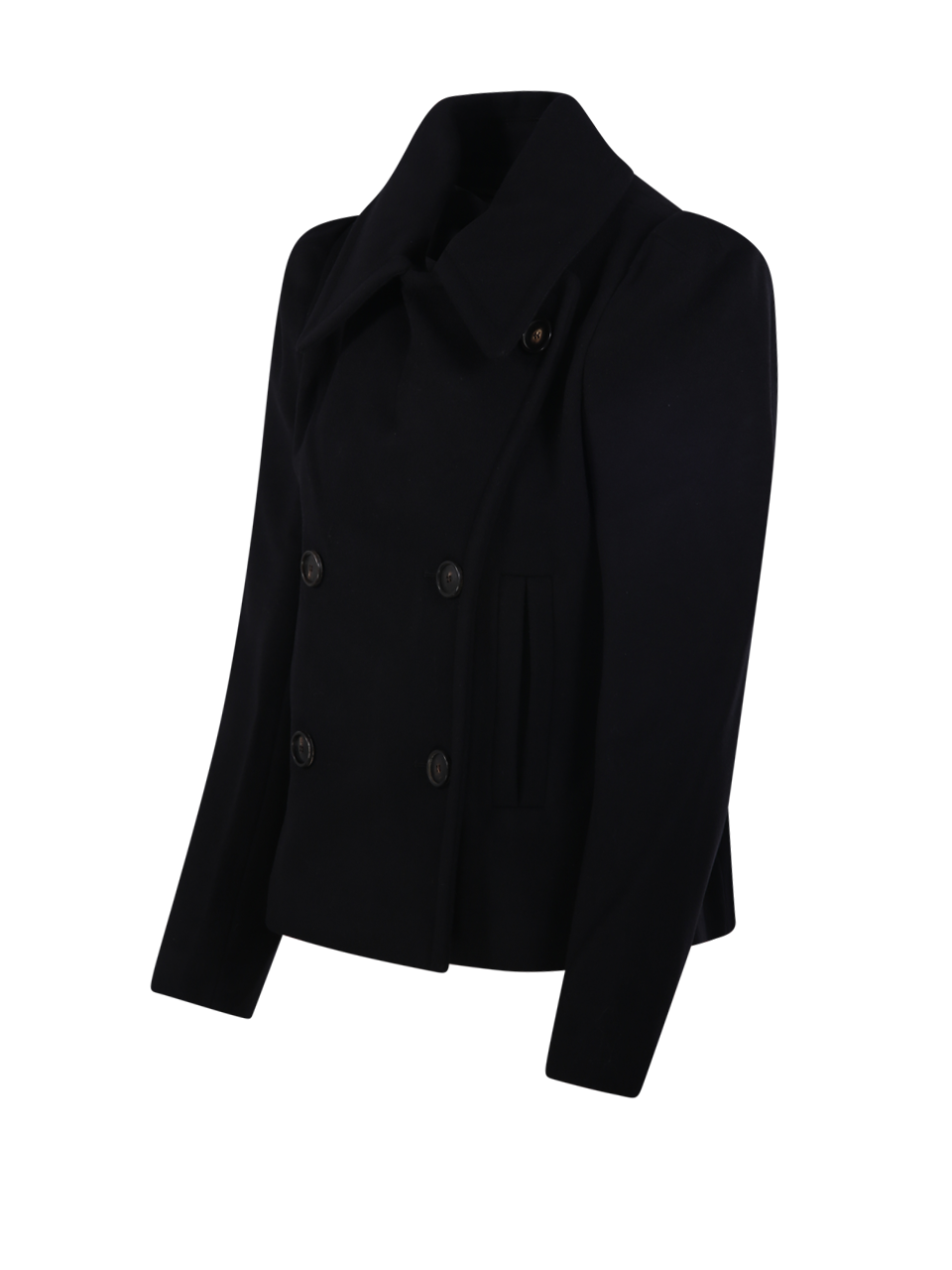 DONNA 7 FOR ALL MANKIND GIACCA DOPPIOPETTO IN LANA NERA 