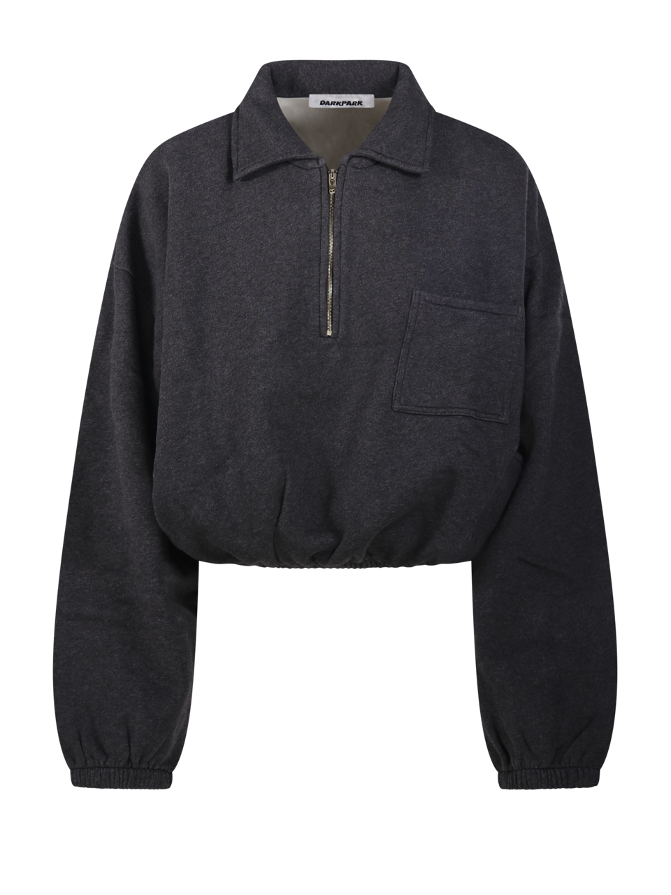 WOMAN DARKPARK GREY COTTON ALVA CROPPED SWEATSHIRT