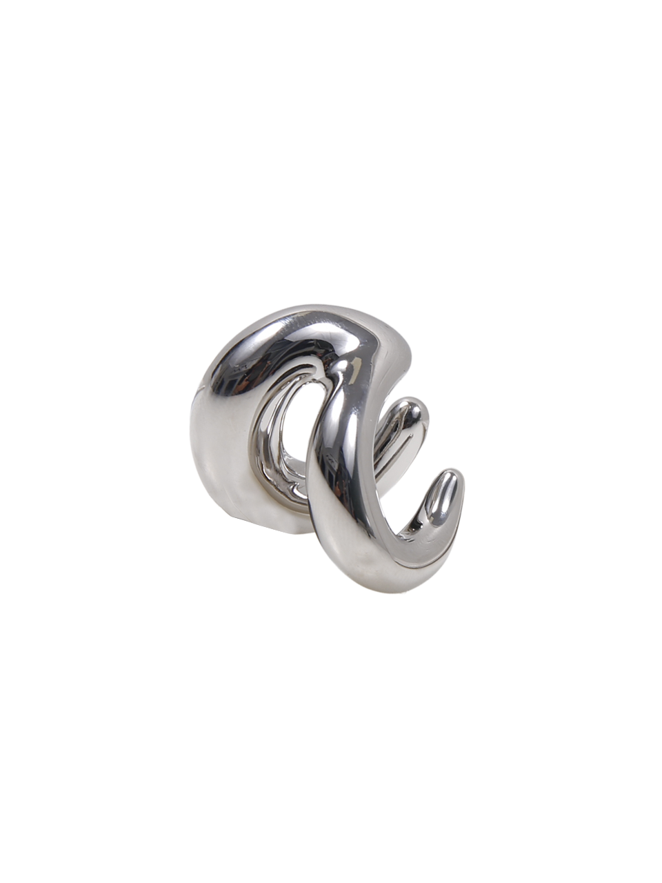 WOMAN PANCONESI SILVER PLATED COPPER BLOW UP STELLAR EARRING CUFF