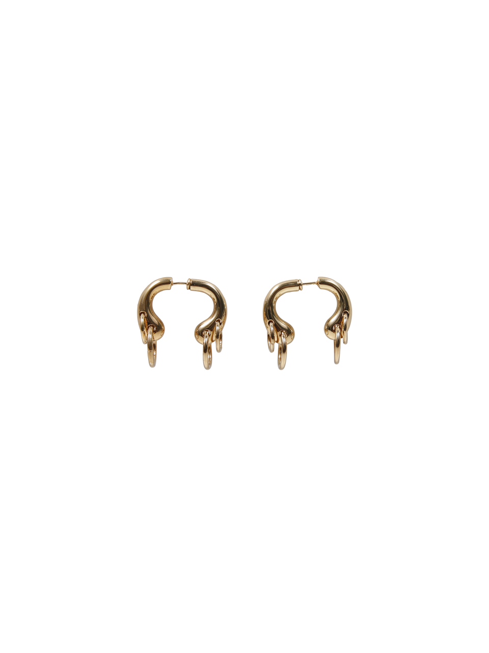 WOMAN PANCONESI GOLD PLATED COPPER PIERCED HELIX EARRINGS