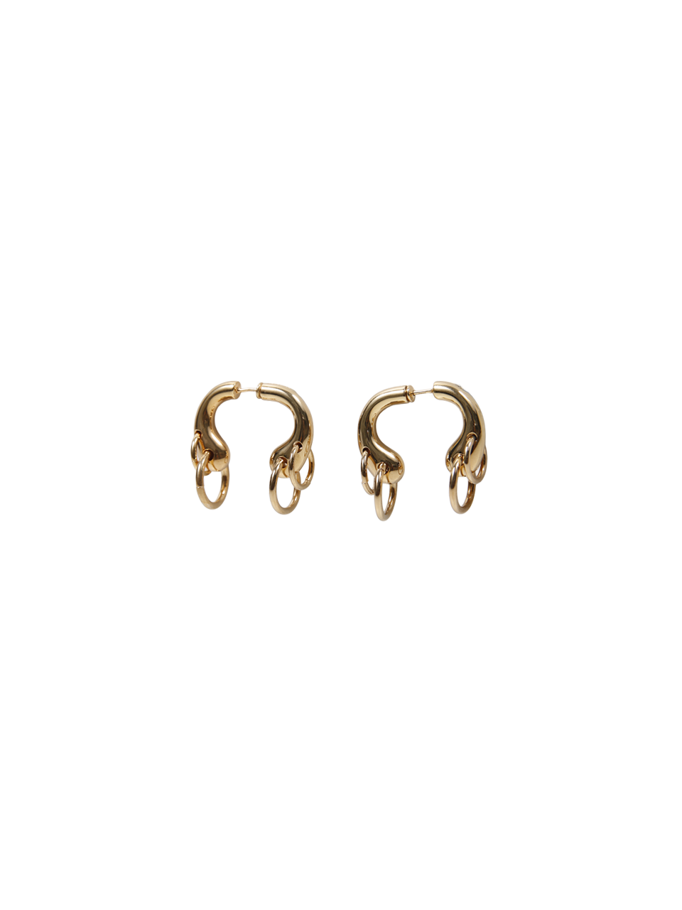 WOMAN PANCONESI GOLD PLATED COPPER PIERCED HELIX EARRINGS