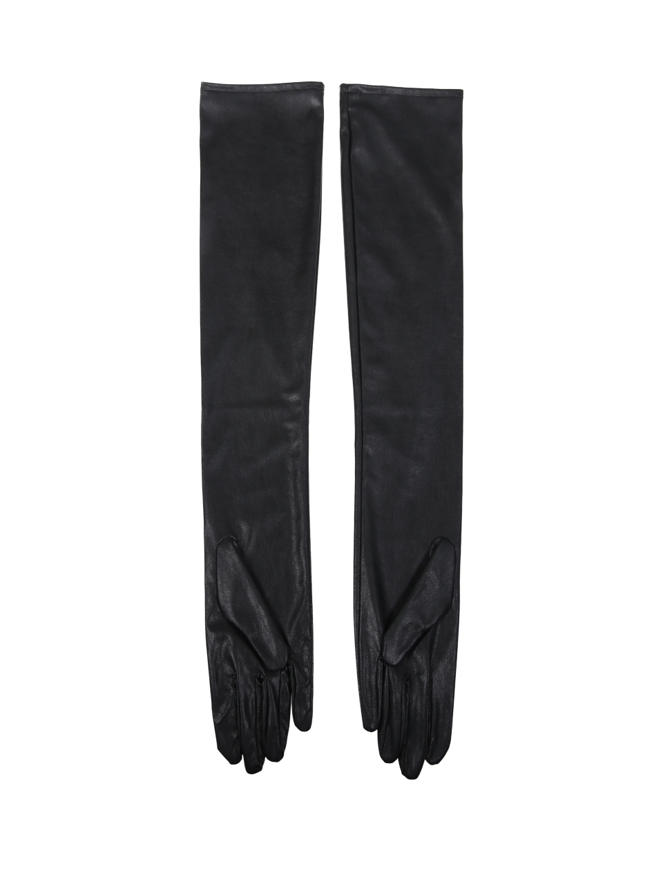 DONNA 7 FOR ALL MANKIND GUANTI LUNGHI IN PELLE NERA 