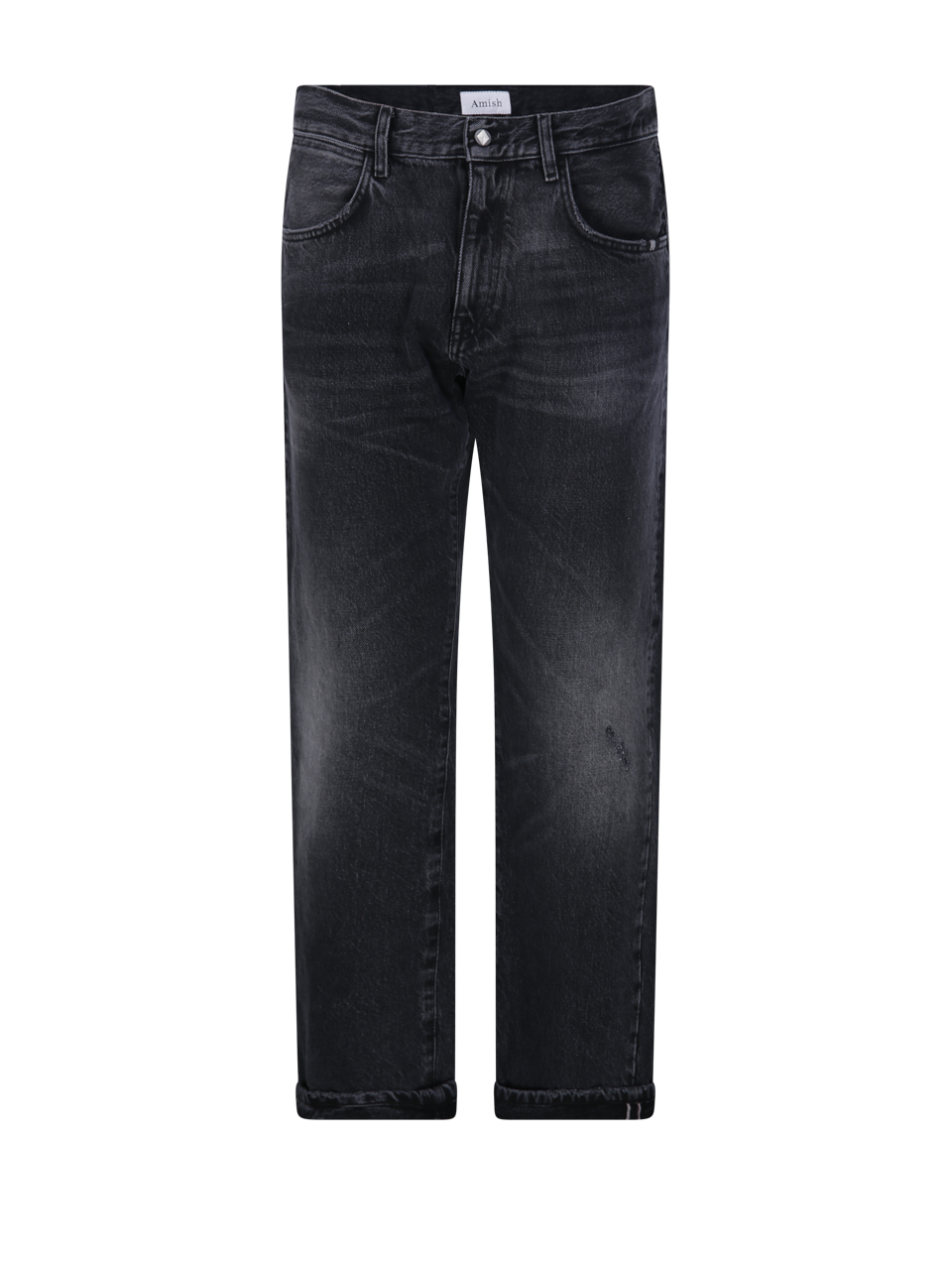 MEN AMISH BLACK COTTON JEANS