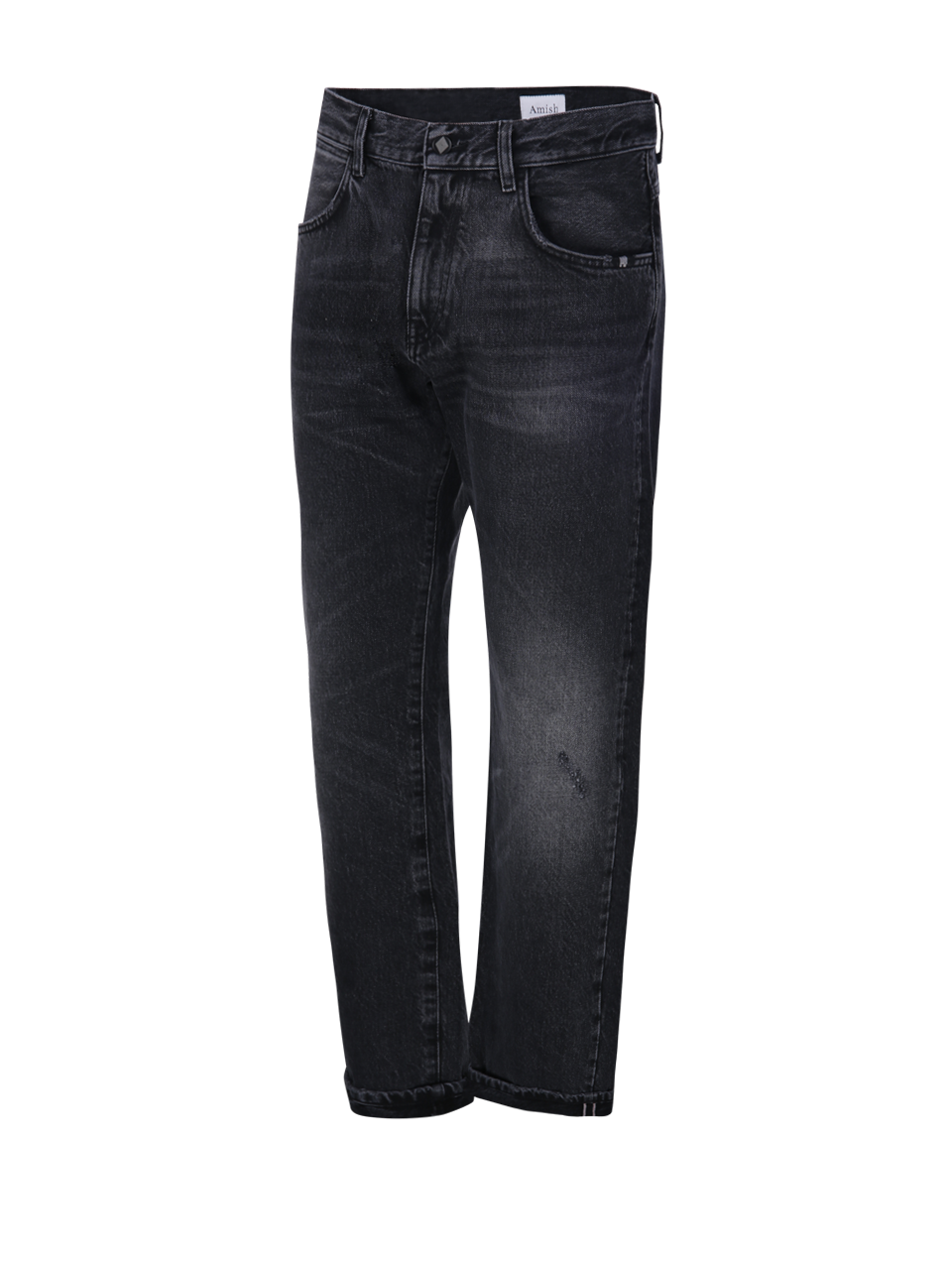 MEN AMISH BLACK COTTON JEANS