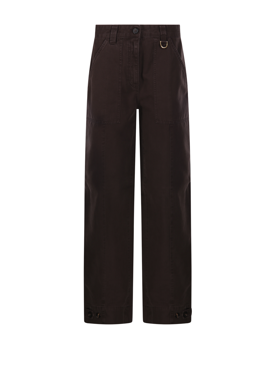 WOMAN GOLDEN GOOSE BROWN COTTON JOURNEY W`S WORKWEAR PANT
