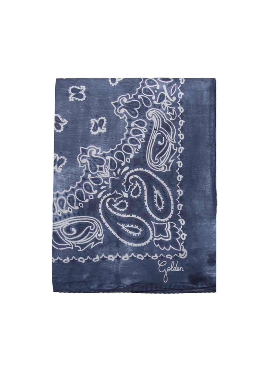 WOMAN GOLDEN GOOSE BLUE SILK GOLDEN FOULARD PAISLEY PRINT