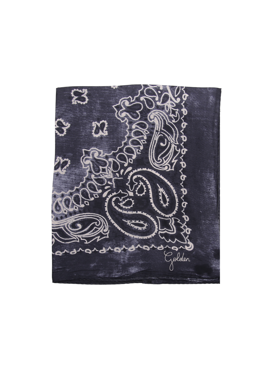 WOMAN GOLDEN GOOSE BLUE SILK GOLDEN FOULARD PAISLEY PRINT