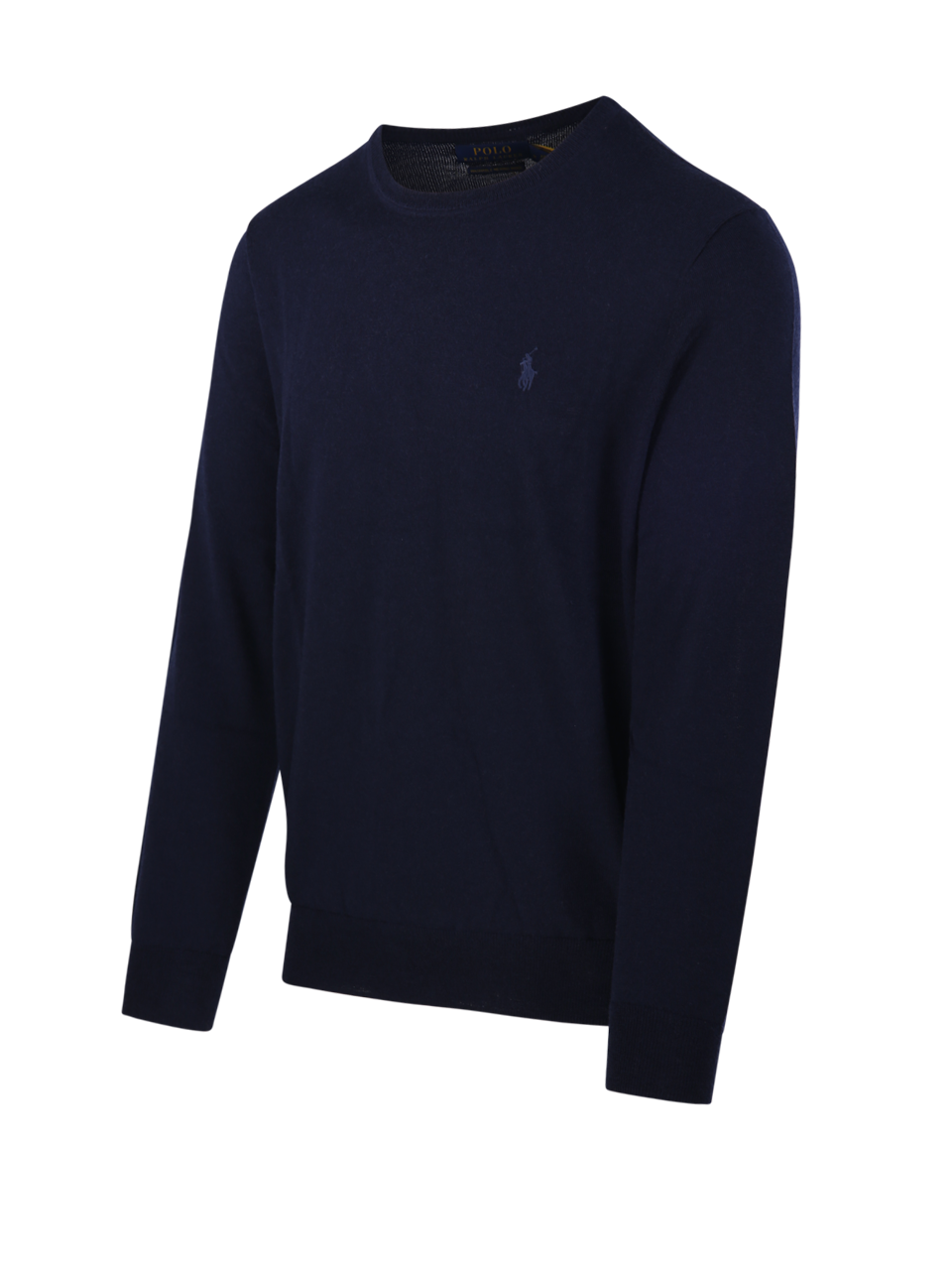 MEN RALPH LAUREN BLUE WOOL ROUND NECK SWEATER