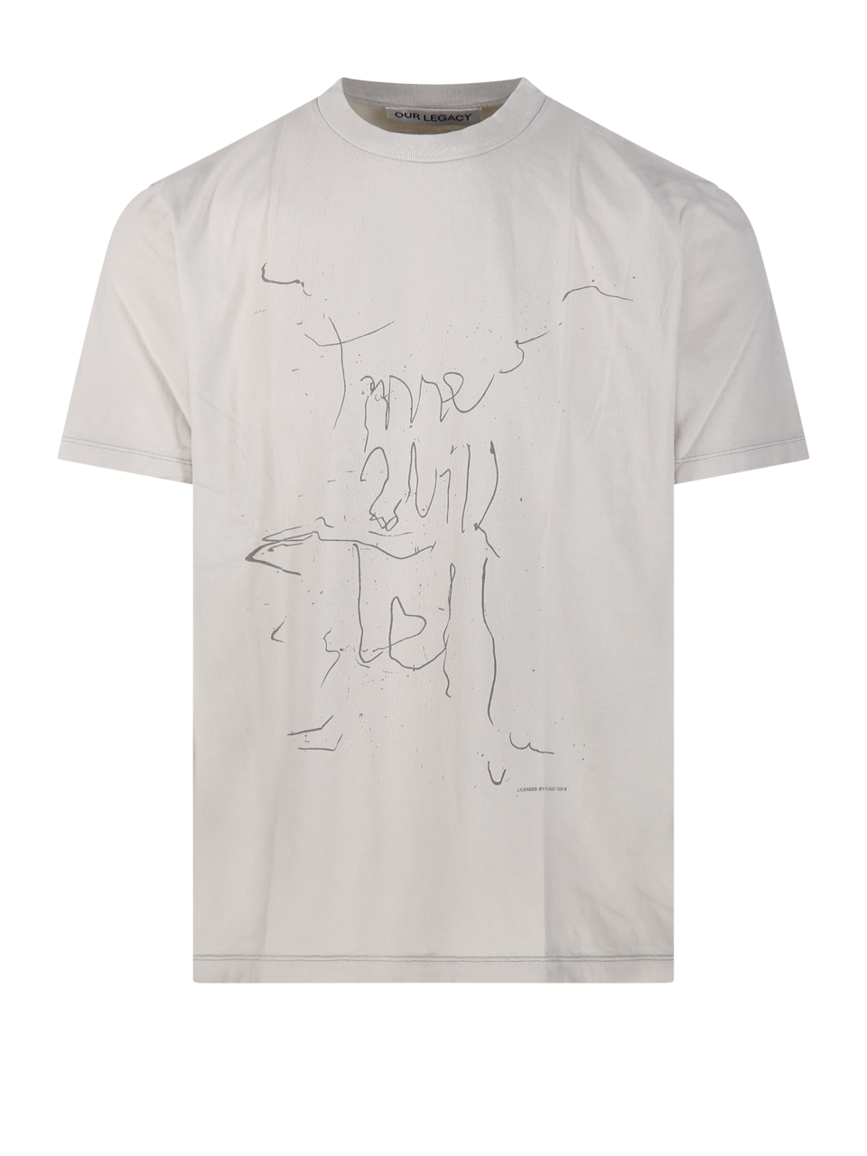 UOMO OUR LEGACY T-SHIRT BOX IN COTONE ORGANICO NUDE 