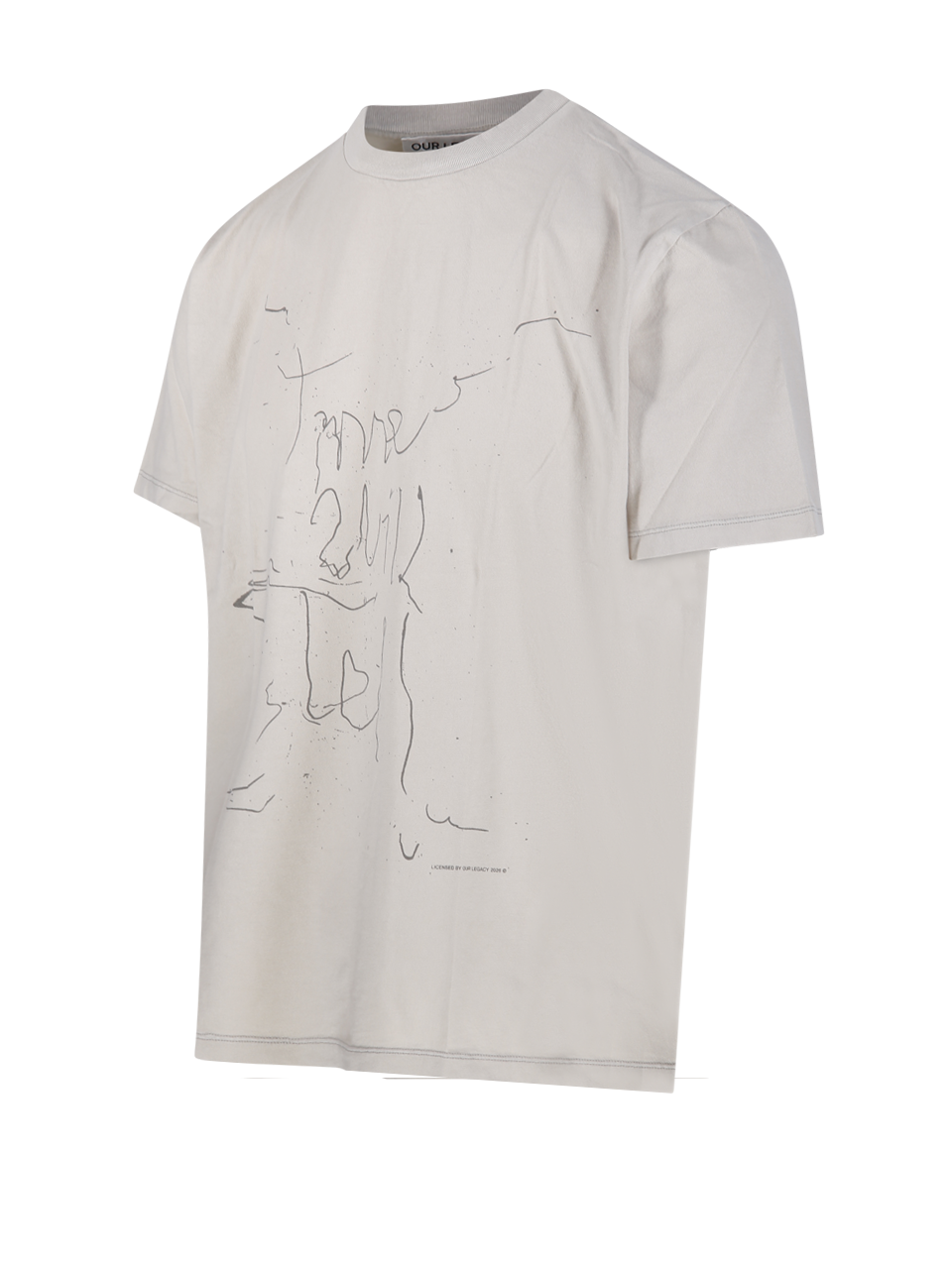 UOMO OUR LEGACY T-SHIRT BOX IN COTONE ORGANICO NUDE 