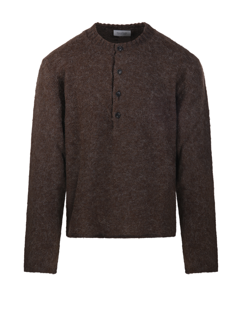 MEN DIANA STUDIO BROWN TERMOPLASTIC SERAFINO SWEATER 