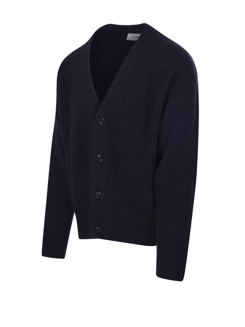 MEN DIANA STUDIO BLUE MERINO WOOL CARDIGAN
