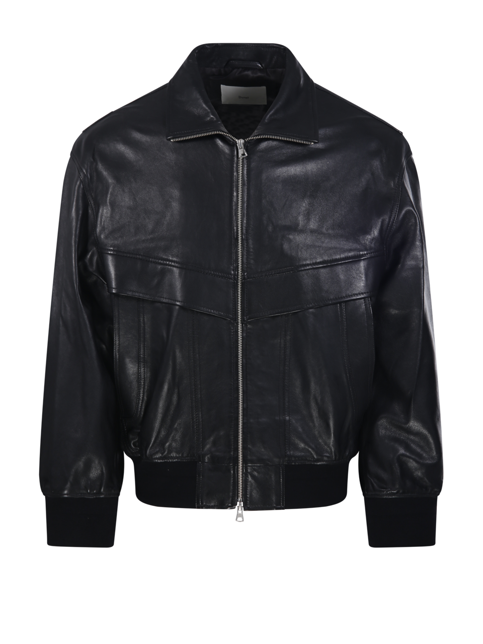 MEN DUNST BLACK LEATHER STAND COLLARED LEATHER BLOUSON