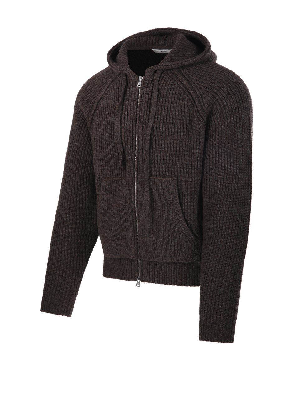 UOMO DUNST FELPA CON ZIP IN LANA MARRONE 