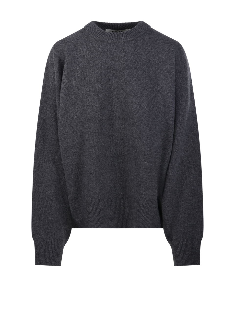 WOMAN ROHE GREY WOOL CLASSIC CREWNECK JUMPER SWEATER