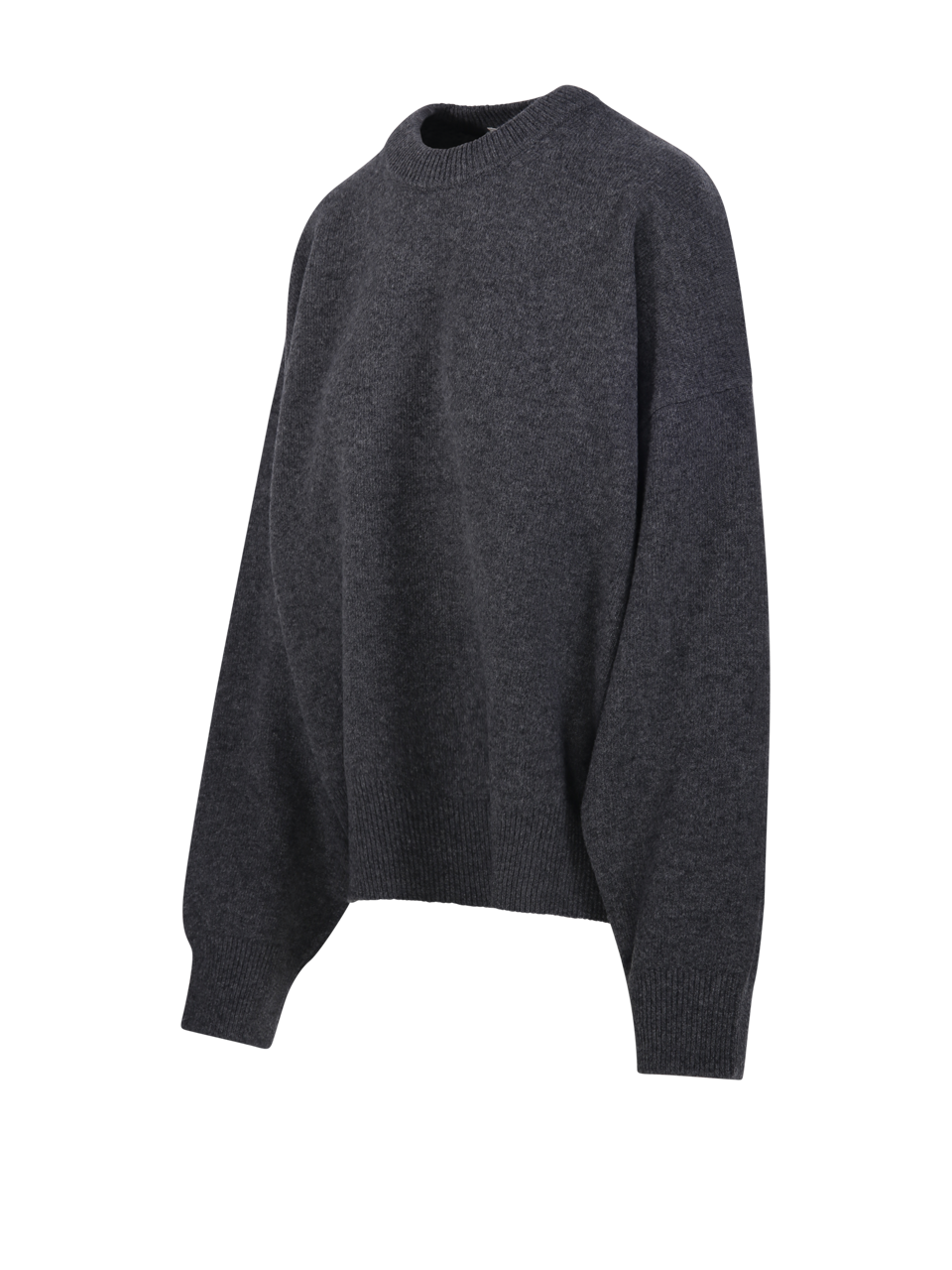 WOMAN ROHE GREY WOOL CLASSIC CREWNECK JUMPER SWEATER