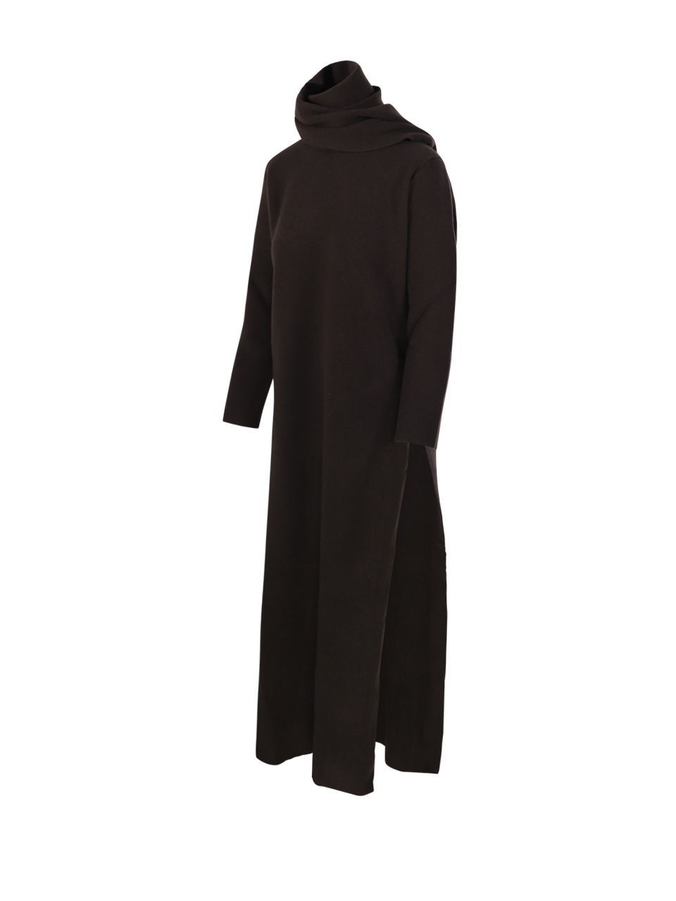 WOMAN THE EROSE BROWN CASHMERE THE MARINA DRESS