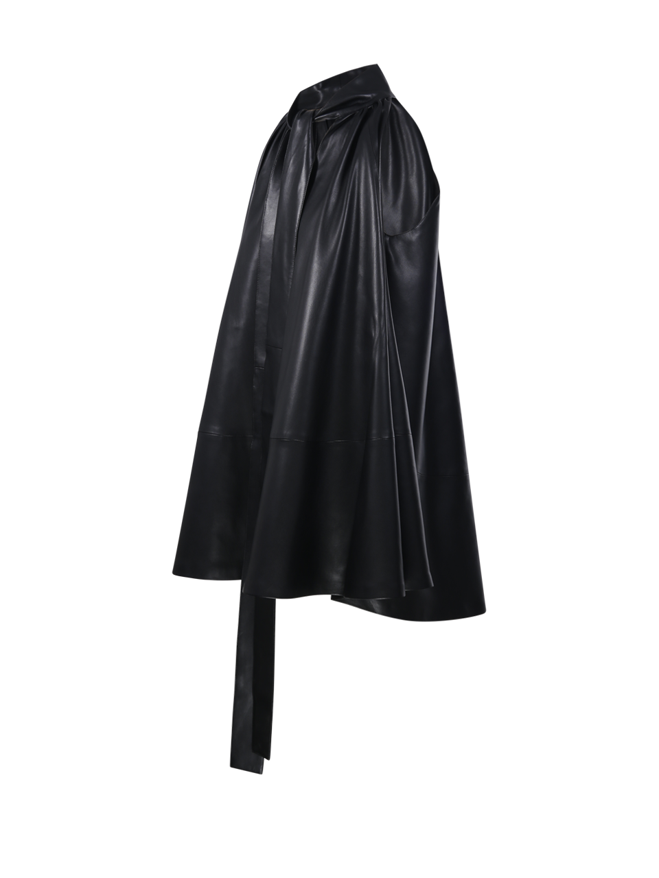 DONNA 7 FOR ALL MANKIND ABITO CON VOLANT IN PELLE NERA 