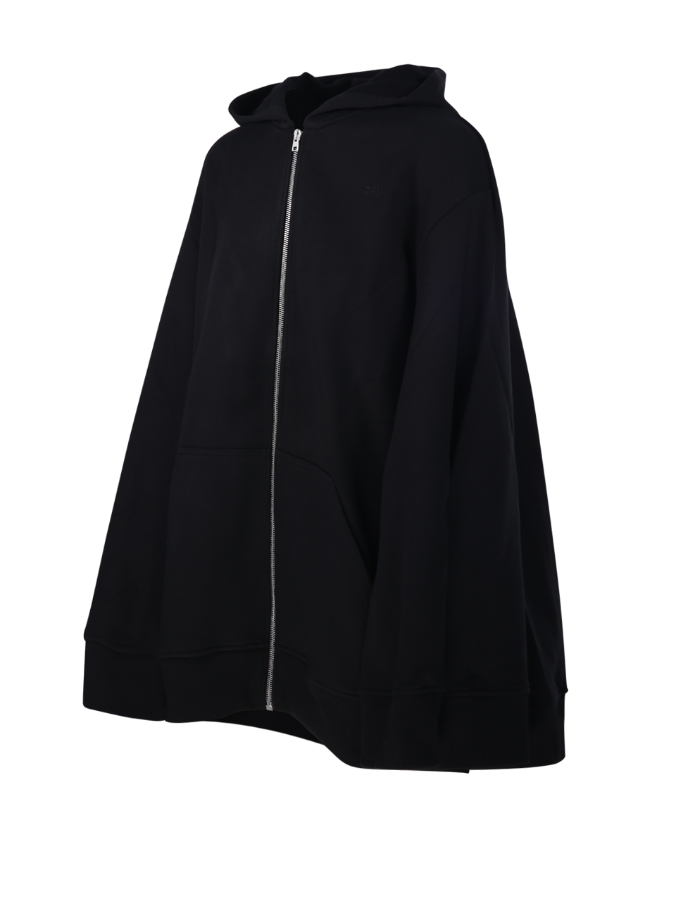 DONNA 7 FOR ALL MANKIND FELPA OVERSIZE IN COTONE NERO 