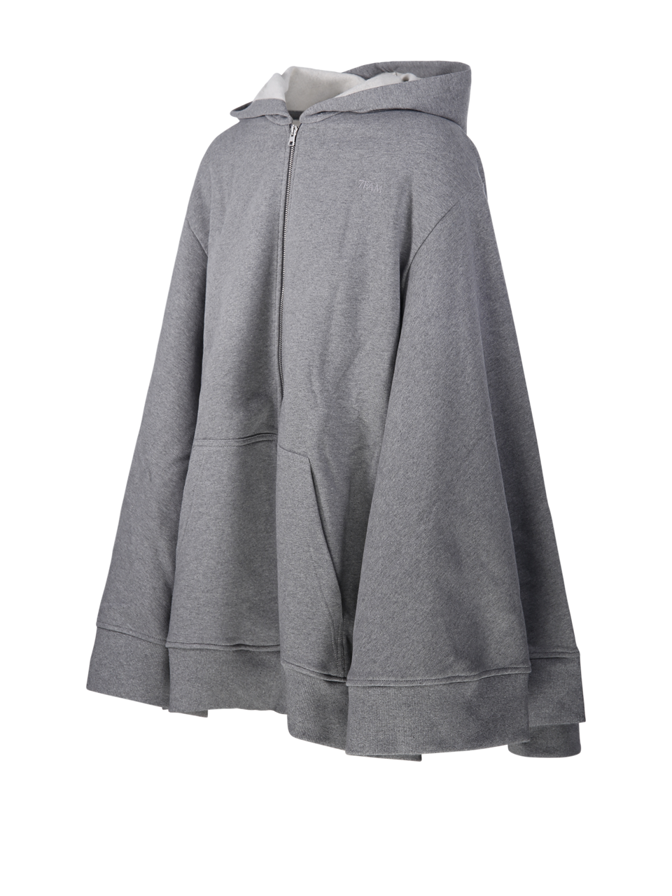 DONNA 7 FOR ALL MANKIND FELPA OVERSIZE IN COTONE GRIGIO 