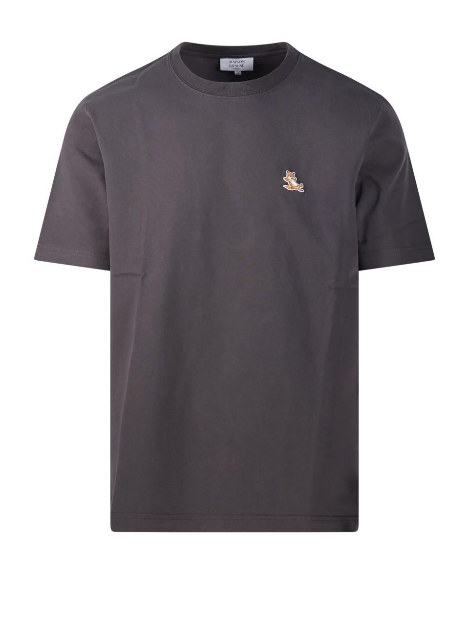 MEN MAISON KITSUNE GREY ORGANIC COTTON CHILLAX FOX COMFORT TEE-SHIRT