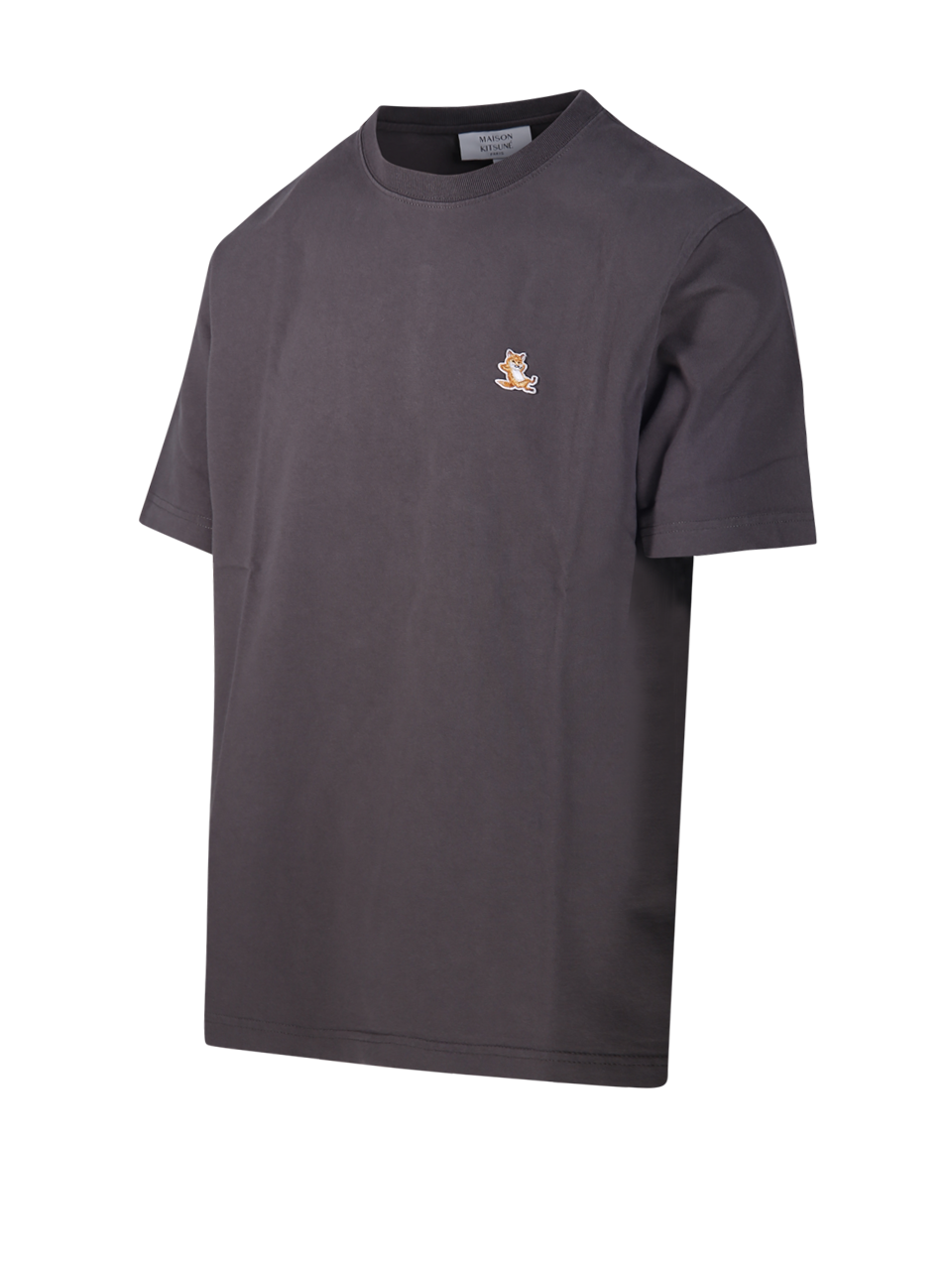 MEN MAISON KITSUNE GREY ORGANIC COTTON CHILLAX FOX COMFORT TEE-SHIRT