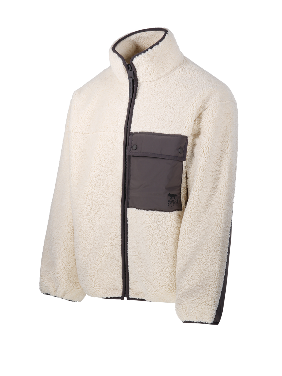MEN MAISON KITSUNE NUDE POLYESTER FLEECE JACKET