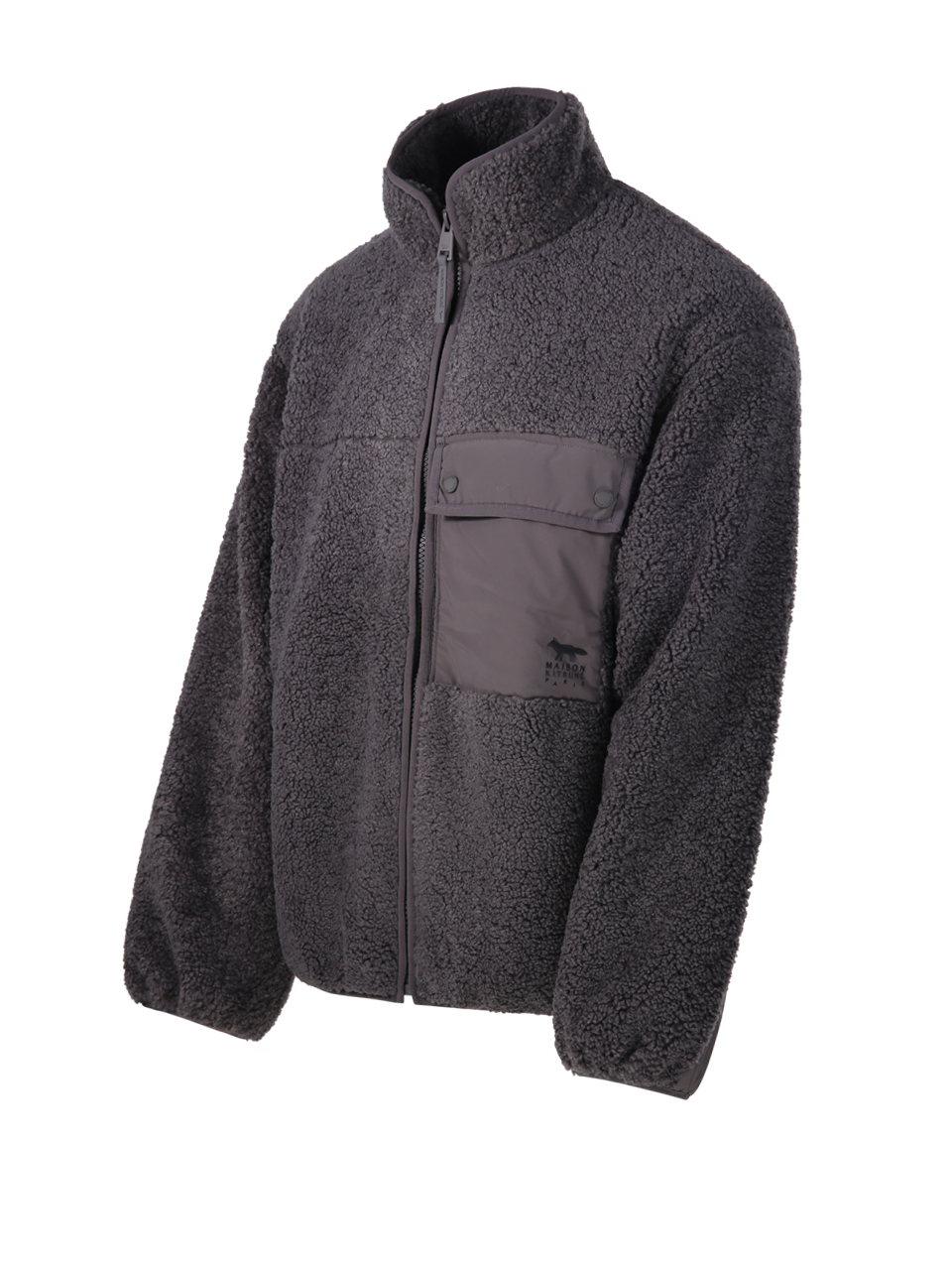 UOMO MAISON KITSUNE GIACCA FLEECE IN POLIESTERE GRIGIO 