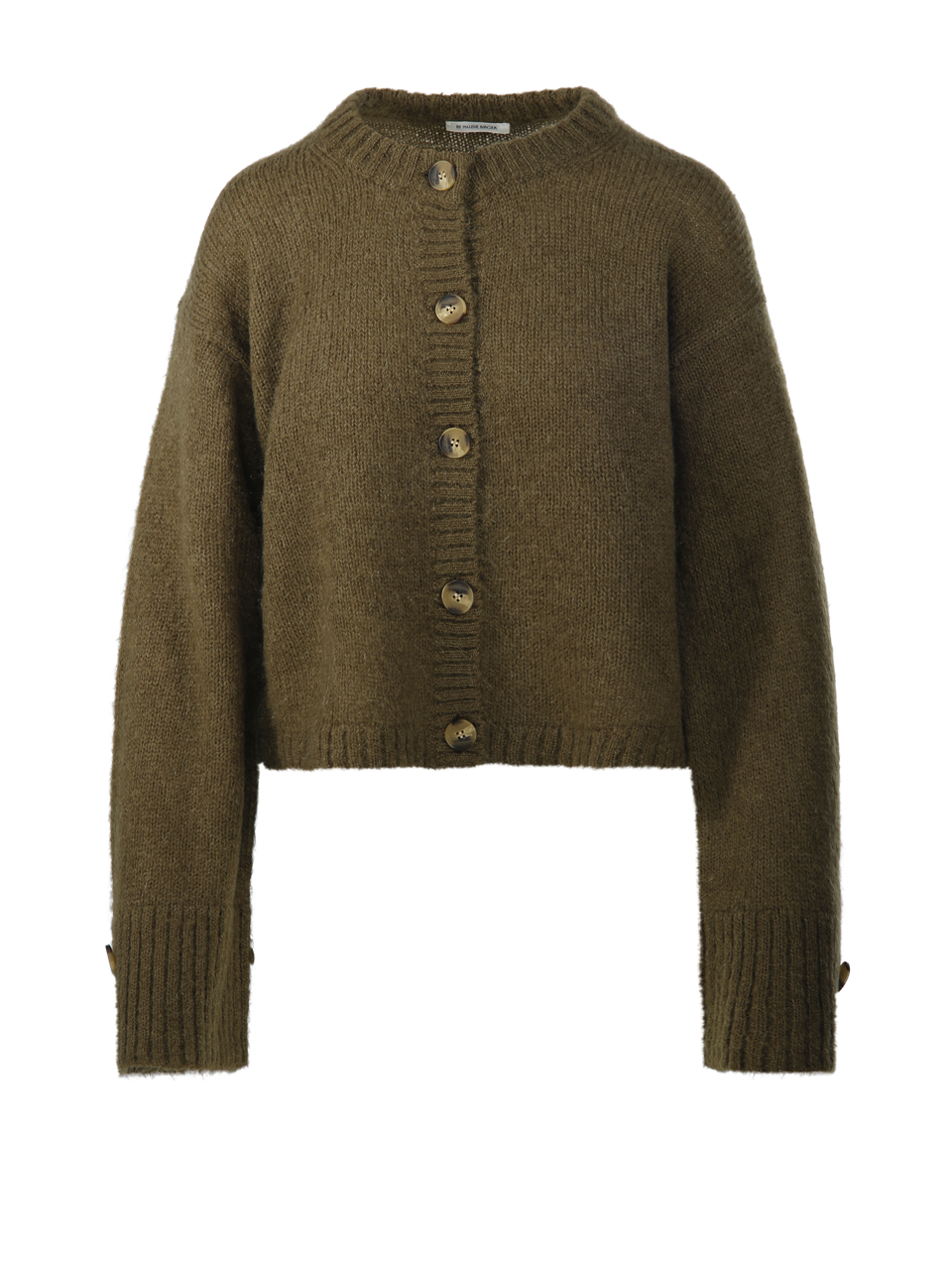 WOMAN BY MALENE BIRGER GREEN WOOL CIERROU SOFT PULLOVER
