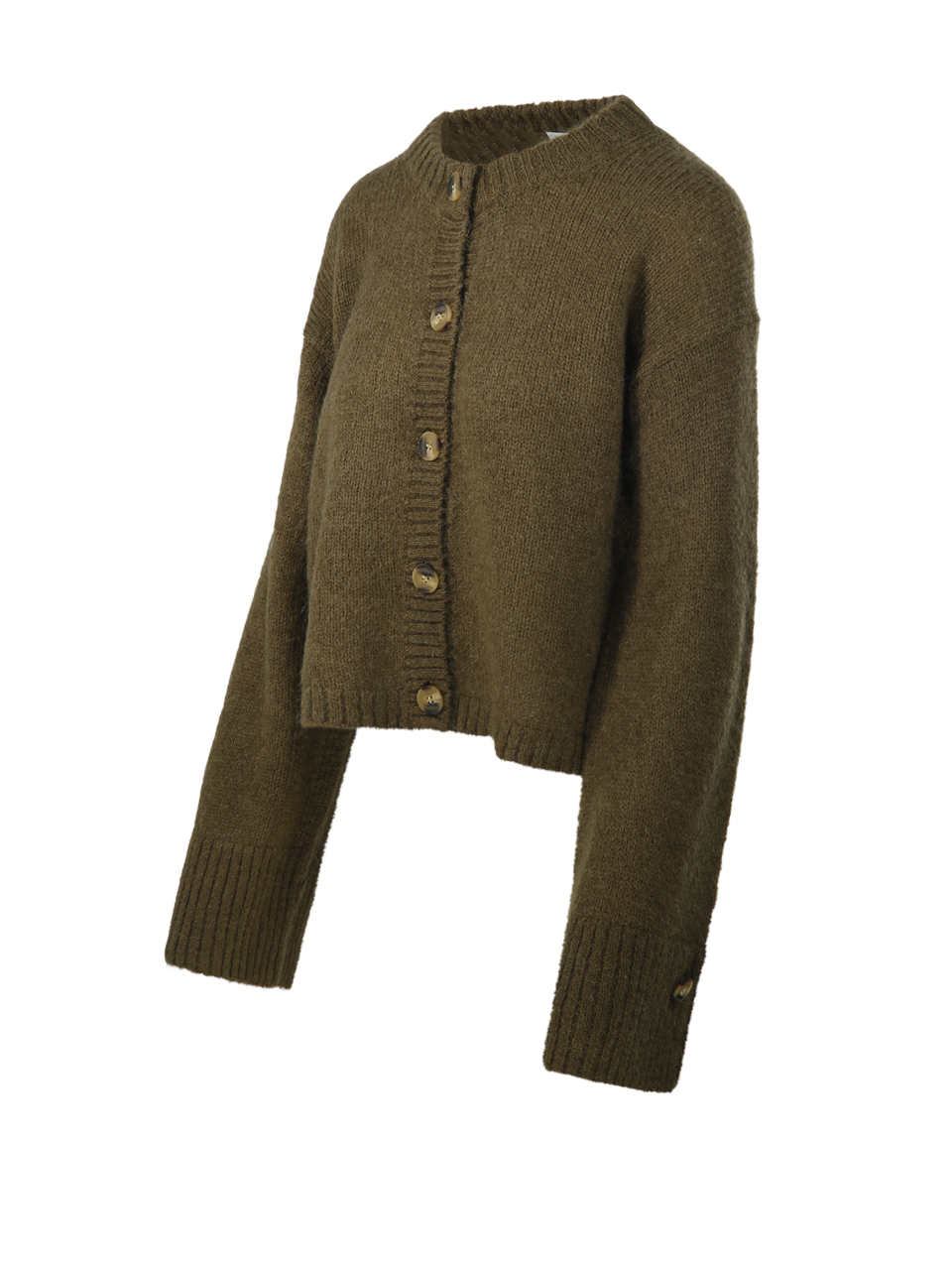 WOMAN BY MALENE BIRGER GREEN WOOL CIERROU SOFT PULLOVER
