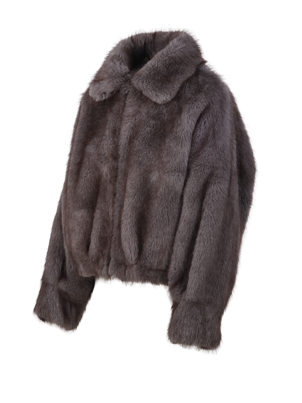 WOMAN VALENTINI 1972 GREY POLYESTER ECO MINK COAT