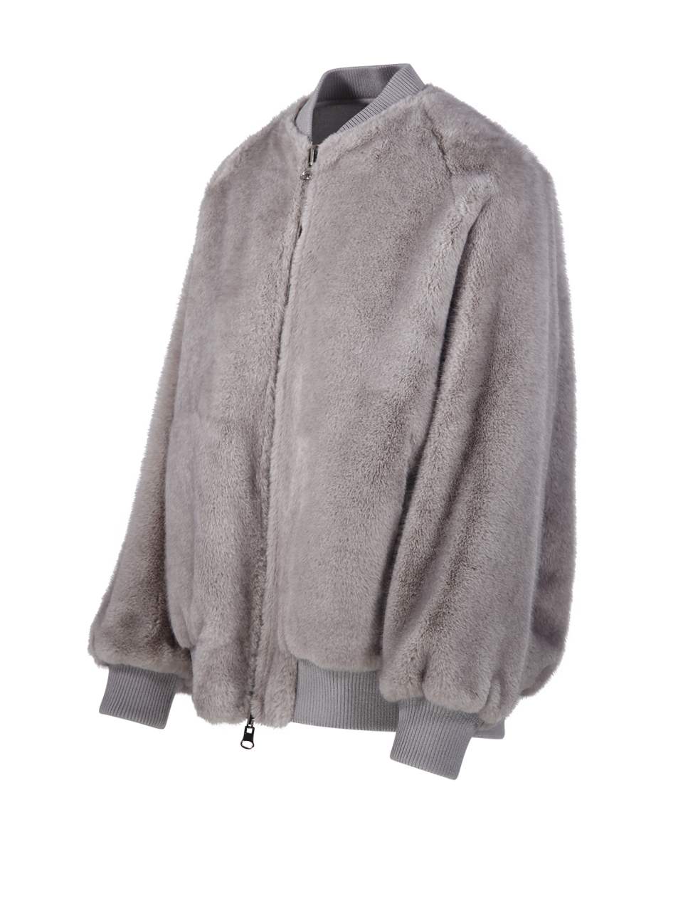 WOMAN VALENTINI 1972 GREY POLYESTER ECO MINK JACKET