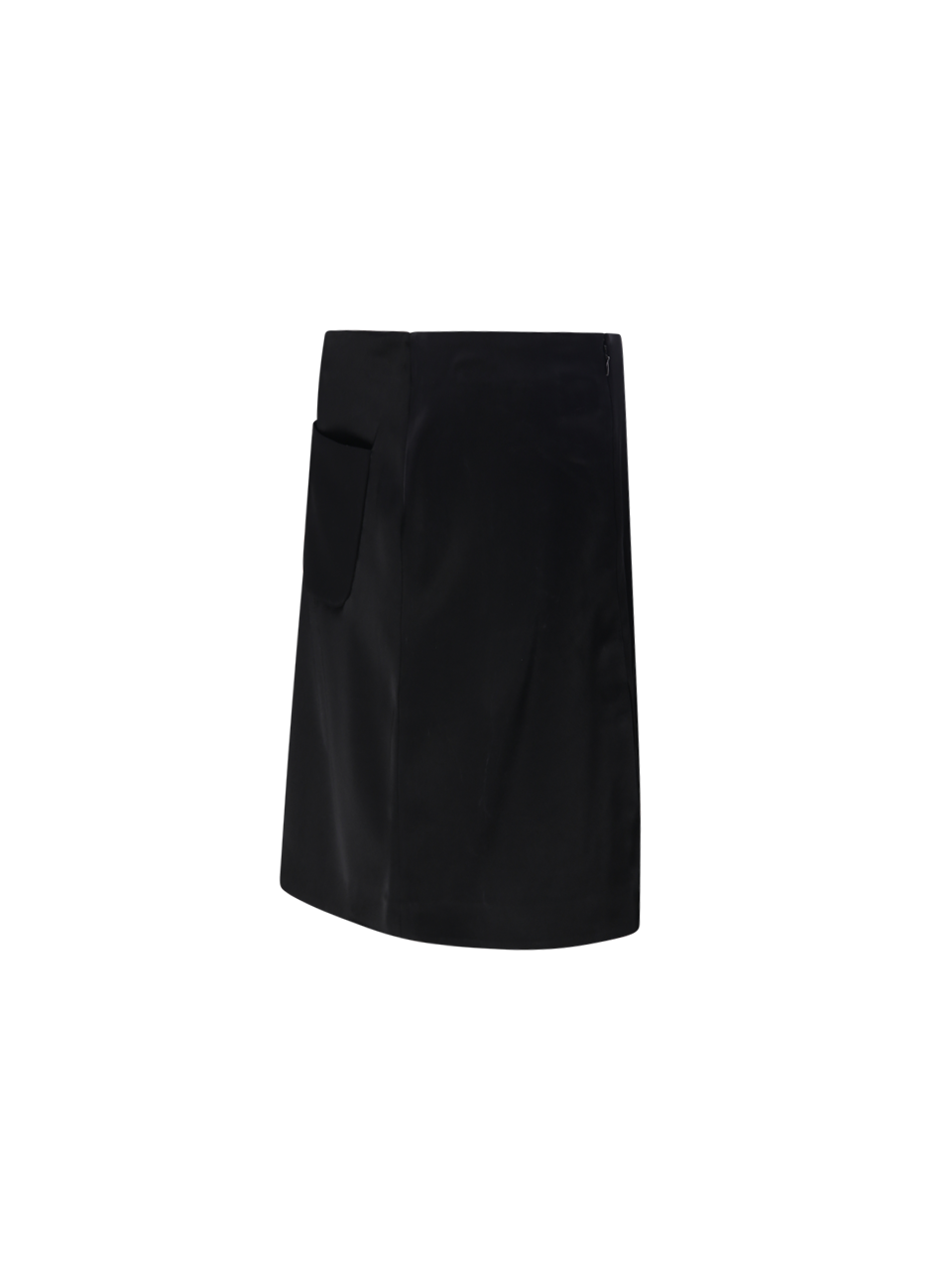WOMAN COURREGES BLACK TRIACETATE TWO-POCKETS PENCIL SKIRT